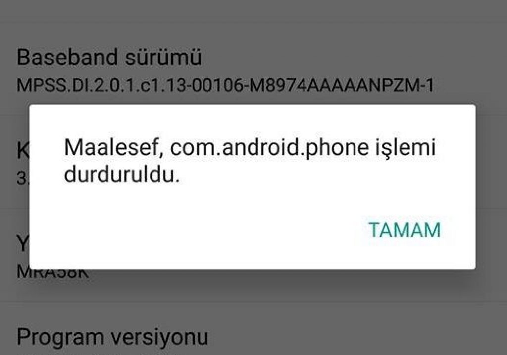 Android Durduruldu Hatası Çözümü