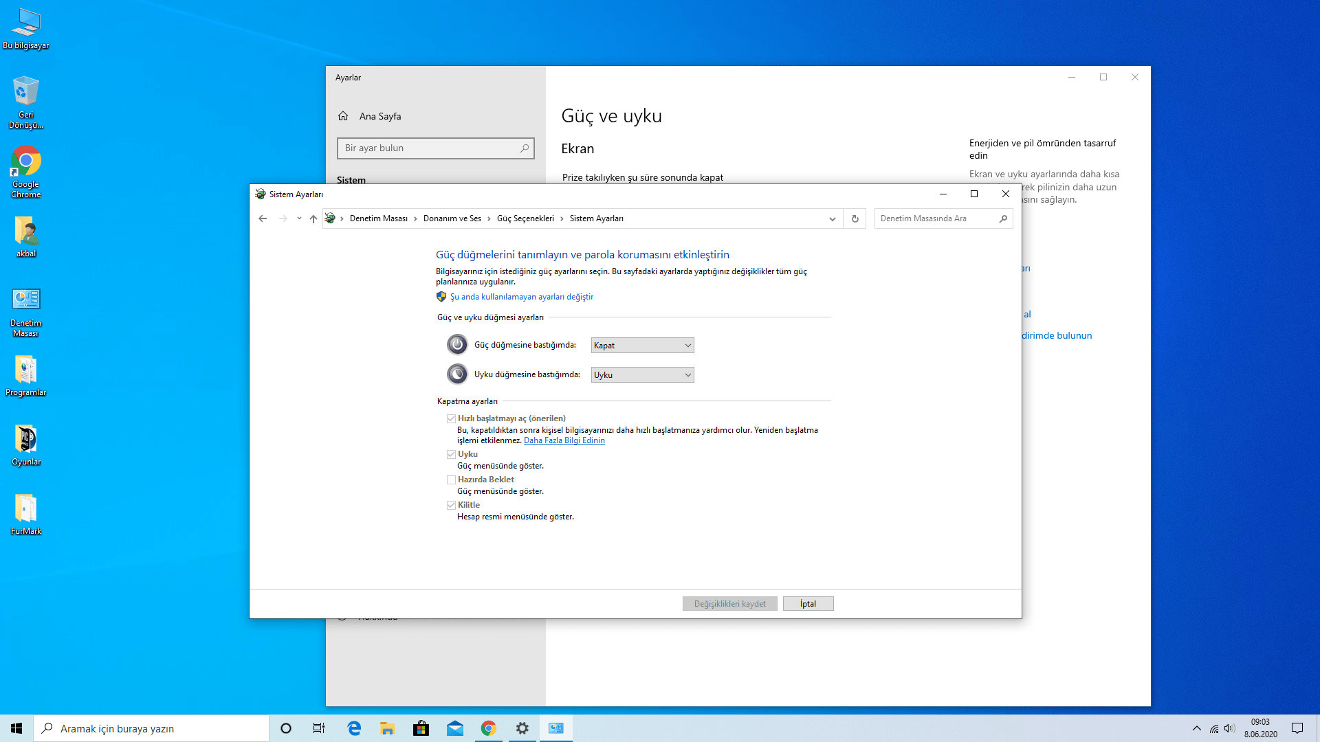 Windows 10 Hızlı Başlatmayı Etkinleştirin